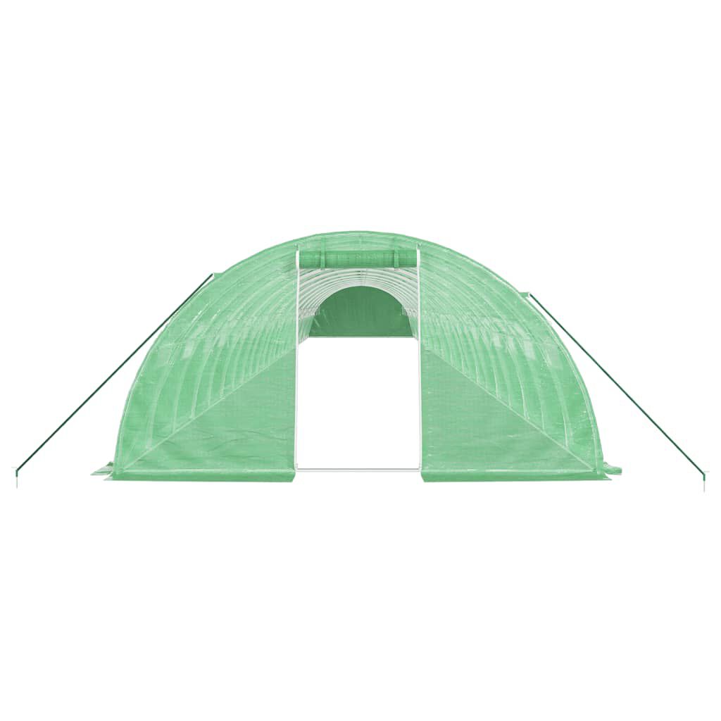 vidaXL Θερμοκήπιο Πράσινο 96 μ² 24 x 4 x 2 μ. με Ατσάλινο Πλαίσιο