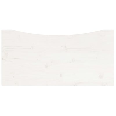 vidaXL Επιφάνεια Γραφείου Λευκή 80x40x2,5 εκ. από Μασίφ Ξύλο Πεύκου