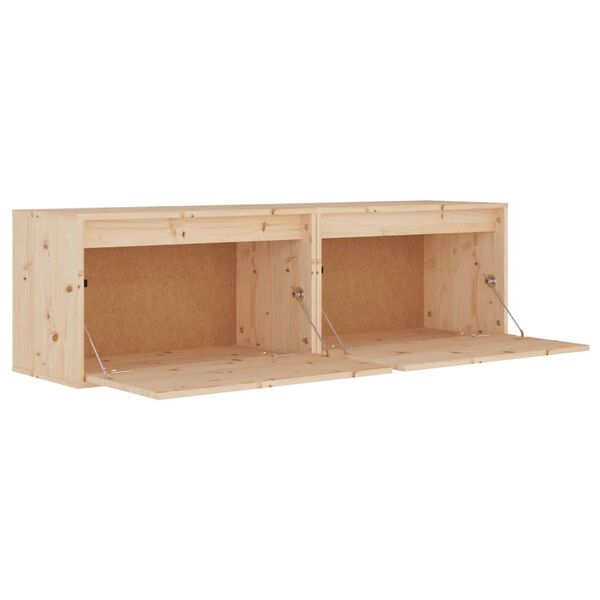vidaXL Ντουλάπια Τοίχου 2 τεμ. 60 x 30 x 35 εκ. από Μασίφ Ξύλο Πεύκου