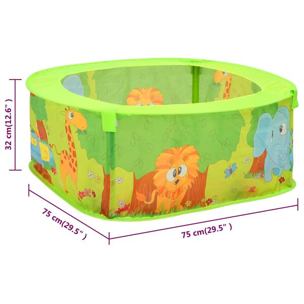 vidaXL Πισίνα με Μπάλες για Παιδιά 75 x 75 x 32 εκ. με 300 Μπάλες