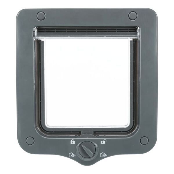 vidaXL Πορτάκι Γάτας Τετραπλής Λειτουργίας Γκρι με 2 Τούνελ