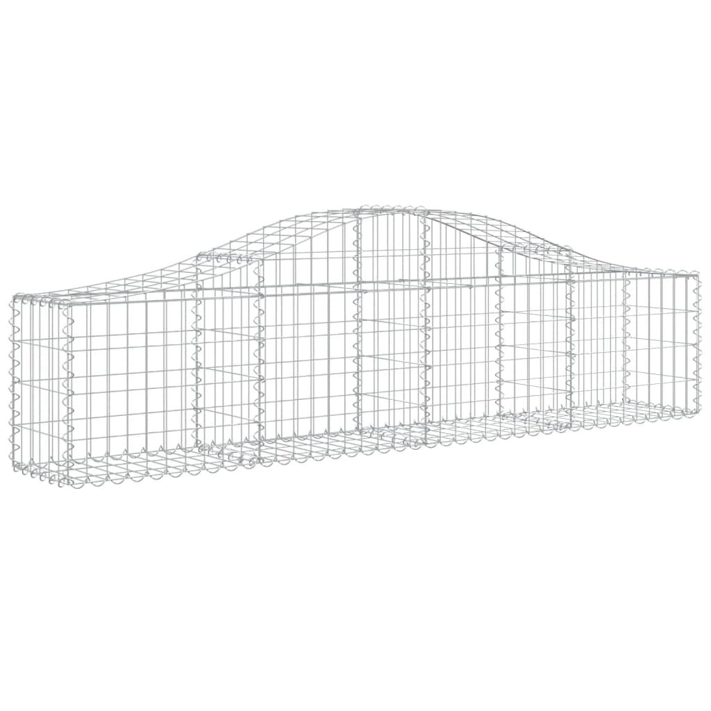 vidaXL Συρματοκιβώτια Τοξωτά 10 τεμ. 200x30x40/60 εκ. Γαλβαν. Ατσάλι