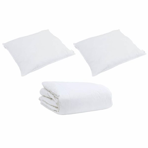 vidaXL Πάπλωμα Άλλο 3 pcs Λευκό Πούπουλο