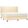 vidaXL &Kappa;&rho;&epsilon;&beta;ά&tau;&iota; Boxspring &mu;&epsilon; &Sigma;&tau;&rho;ώ&mu;&alpha; &Kappa;&rho;&epsilon;&mu; 200x200 &epsilon;&kappa;. &Upsilon;&phi;&alpha;&sigma;&mu;ά&tau;&iota;&nu;&omicron;