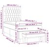 vidaXL &Kappa;&rho;&epsilon;&beta;ά&tau;&iota; Boxspring &mu;&epsilon; &Sigma;&tau;&rho;ώ&mu;&alpha; &Sigma;&kappa;&omicron;ύ&rho;&omicron; &Pi;&rho;ά&sigma;&iota;&nu;&omicron; 100x200&epsilon;&kappa;. &Beta;&epsilon;&lambda;&omicron;ύ&delta;&iota;&nu;&omicron;