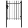 vidaXL Πύλη Φράχτη Γκρι 100 x 120 cm Χάλυβας με Επικάλυψη Πούδρας