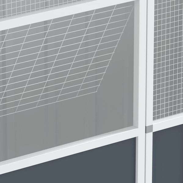 vidaXL Κλουβί Πουλιών Ανθρακί 115x78x200 εκ. από Γαλβανισμένο Χάλυβα