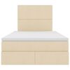vidaXL Κρεβάτι Αποθήκης με στρώμα Κρέμ 120 x 200 cm Τεχνητό Δέρμα
