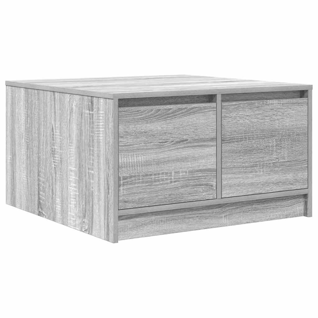 vidaXL Τραπεζάκι σαλονιού με συρτάρια Γκρι Sonoma 70,5x70x40 εκ.