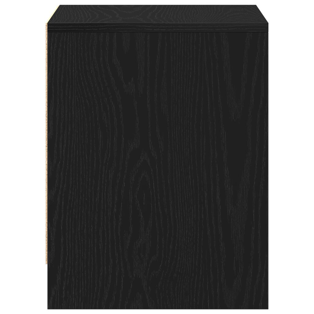 vidaXL Κομοδίνο Μαύρη Δρυς 45x34x44,5 εκ. Κατασκευασμένο Ξύλο