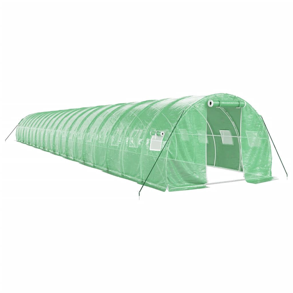 vidaXL Θερμοκήπιο Πράσινο 60 μ² 20 x 3 x 2 μ. με Ατσάλινο Πλαίσιο