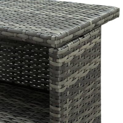 vidaXL Τραπέζι Μπαρ Κήπου Γκρι 120 x 55 x 110 εκ. από Συνθετικό Ρατάν