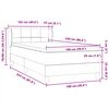vidaXL Box Spring &kappa;&rho;&epsilon;&beta;ά&tau;&iota; &mu;&epsilon; &sigma;&tau;&rho;ώ&mu;&alpha; &sigma;&kappa;&omicron;ύ&rho;&omicron; &mu;&pi;&lambda;&epsilon; 100x220 cm &Beta;&epsilon;&lambda;&omicron;ύ&delta;&iota;&nu;&omicron;