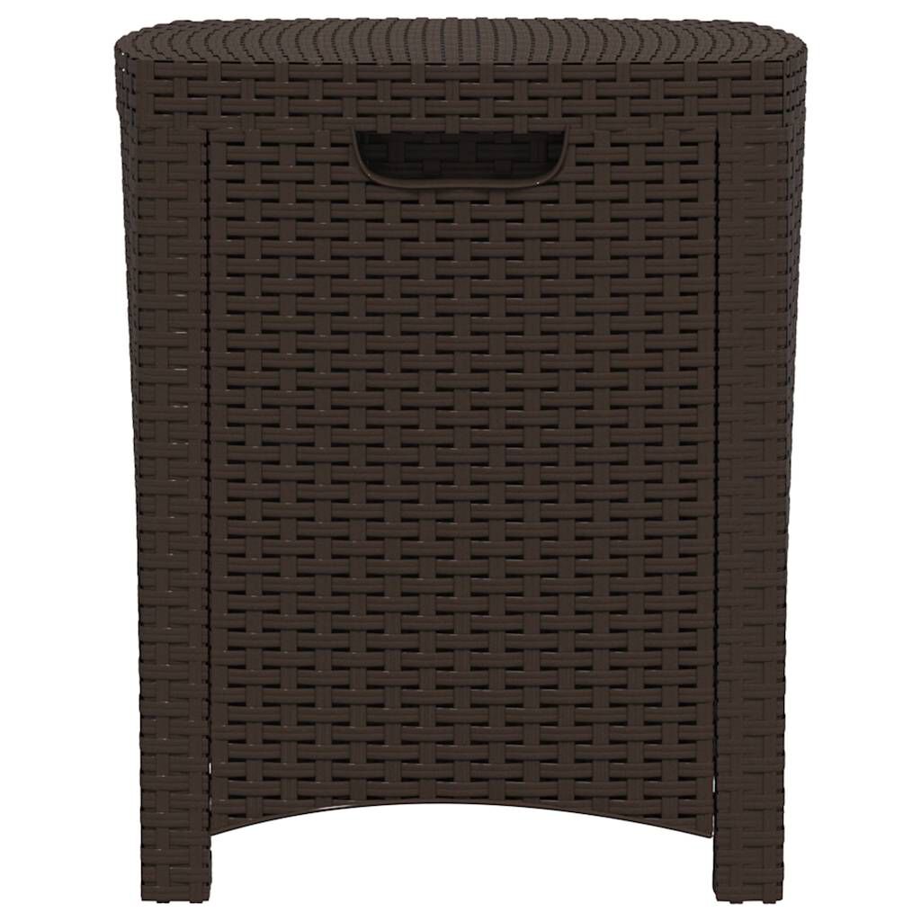 vidaXL Μπαούλο Αποθήκευσης Κήπου Καφέ 39x39x46 εκ. Ρατάν Πολυπρ/νίου