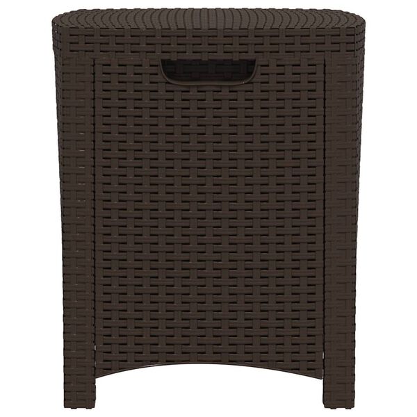vidaXL Μπαούλο Αποθήκευσης Κήπου Καφέ 39x39x46 εκ. Ρατάν Πολυπρ/νίου