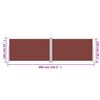 vidaXL Σκίαστρο Πλαϊνό Πτυσσόμενο Καφέ 160 x 600 εκ.