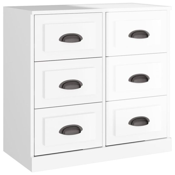 vidaXL Ντουλάπι Γυαλιστερό Λευκό 70x35,5x67,5 εκ. Επεξεργασμένο Ξύλο