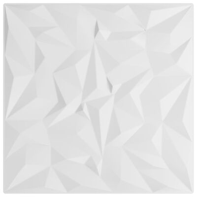 vidaXL Πάνελ Τοίχου 24 Τεμ. Λευκά Σχ. Αμέθυστου 50x50 εκ. 6 μ² από EPS