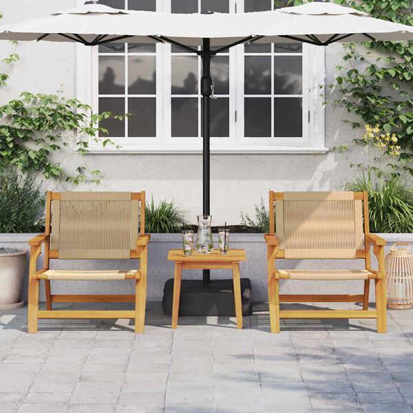 vidaXL Εξωτερικά Έπιπλα 2 pcs Μπεζ 78 x 67 x 73εκ. Μασίφ ξύλο ακακίας