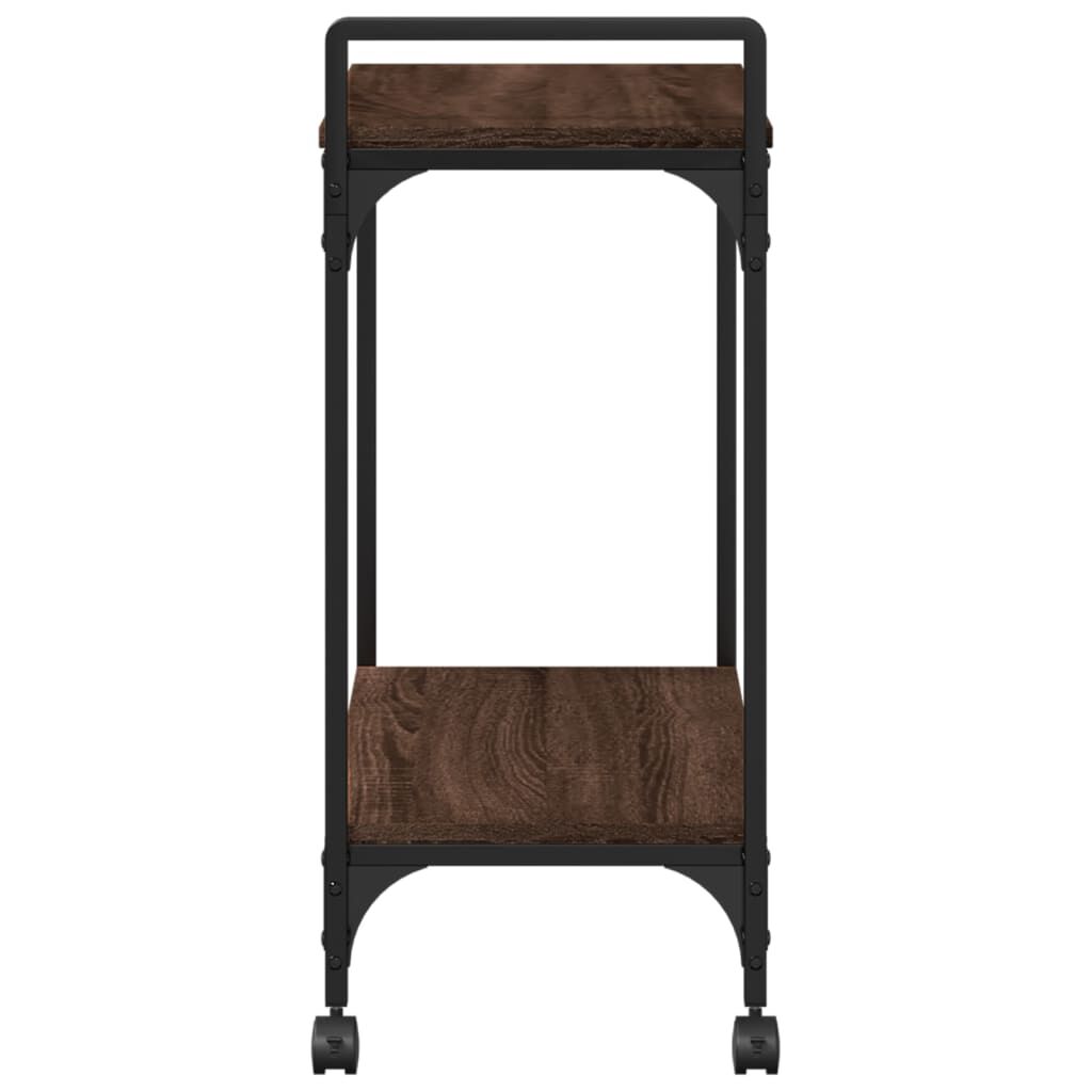 vidaXL Τρόλεϊ Κουζίνας Καφέ Δρυς 60,5x31x72,5 εκ. Επεξεργασμένο Ξύλο