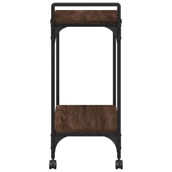 vidaXL Τρόλεϊ Κουζίνας Καφέ Δρυς 60,5x31x72,5 εκ. Επεξεργασμένο Ξύλο
