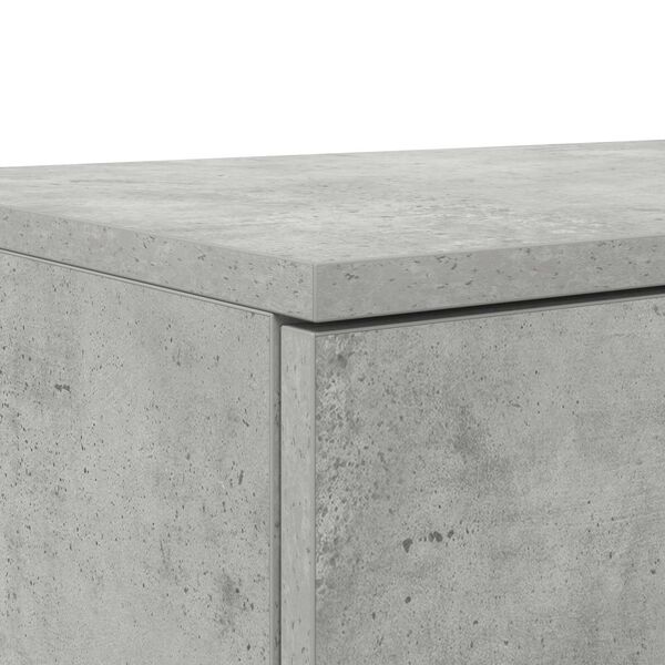 vidaXL Συρτάρια κρεβατιού Γκρι σκυροδέματος 180 x 36.5 x 16.5 εκ