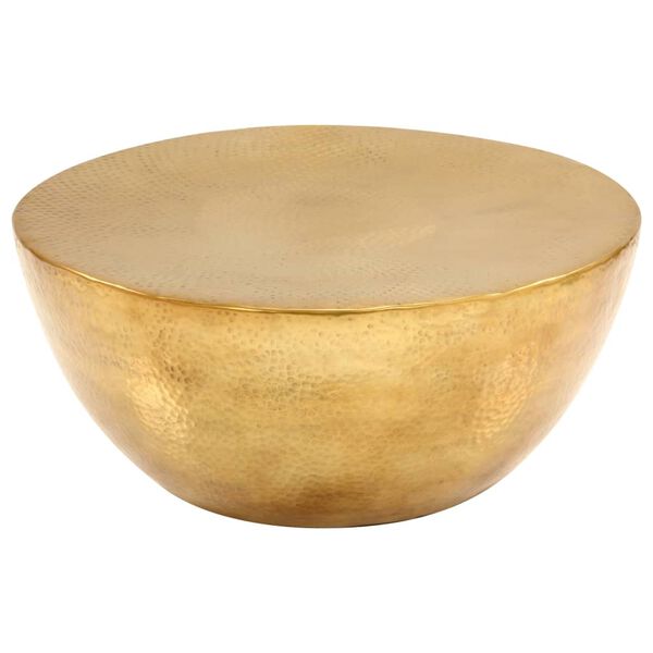 vidaXL Τραπεζάκι Σαλονιού Hammered Μπρούτζινο 70x30 εκ. από Αλουμίνιο