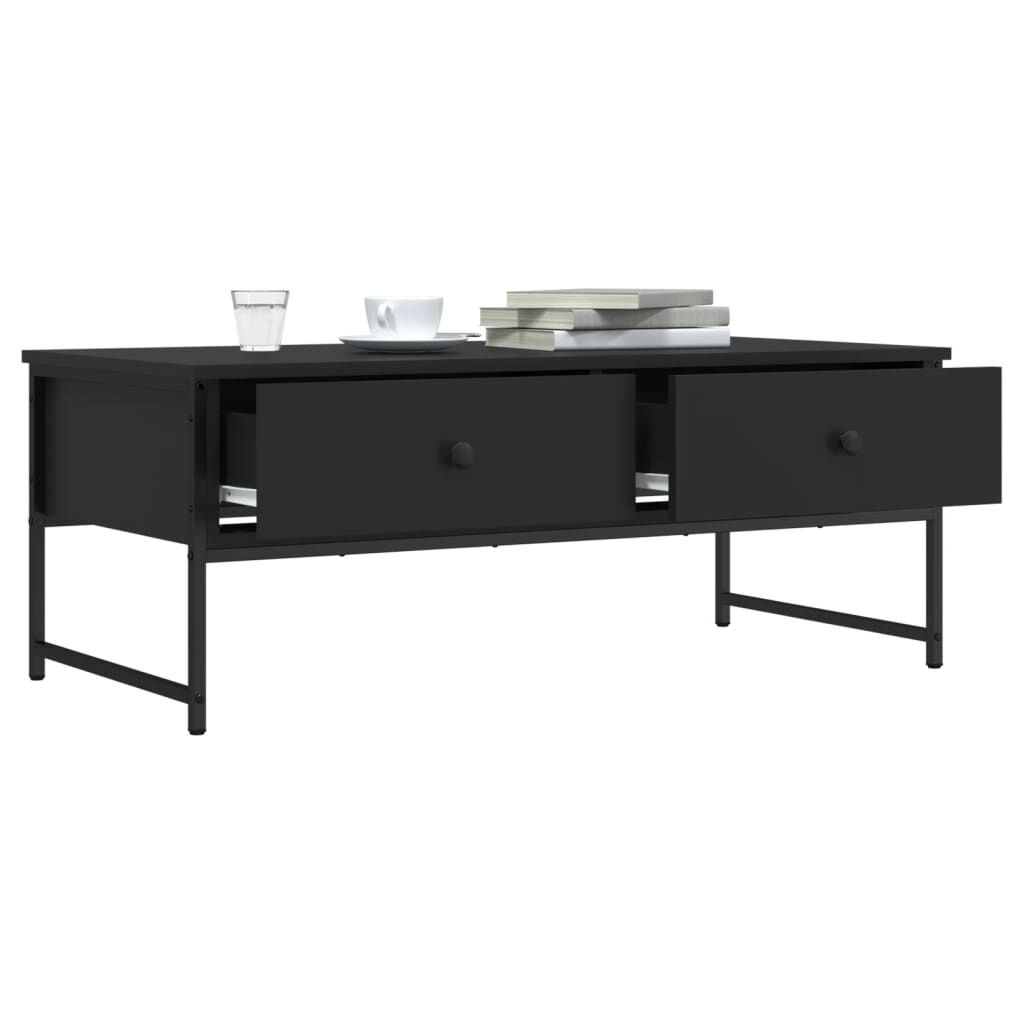 vidaXL Τραπεζάκι Σαλονιού Μαύρο 101 x 49 x 39,5 εκ. από Επεξεργ. Ξύλο