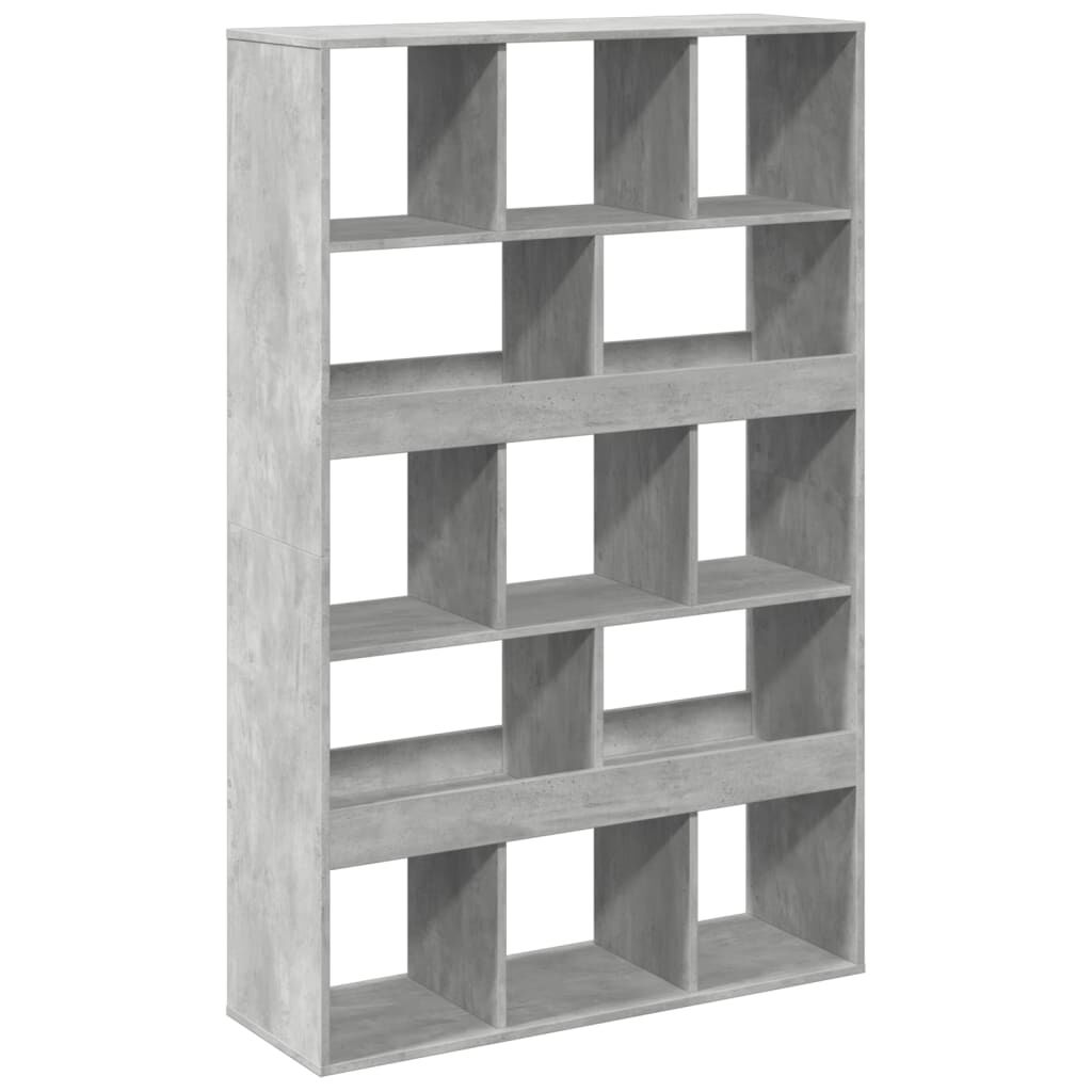vidaXL Βιβλιοθήκη Γκρι Σκυροδέματος 100x33x156,5εκ. Επεξεργ. Ξύλο