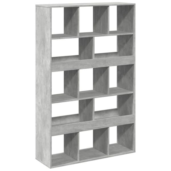 vidaXL Βιβλιοθήκη Γκρι Σκυροδέματος 100x33x156,5εκ. Επεξεργ. Ξύλο