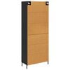 vidaXL Highboard &Mu;&alpha;ύ&rho;&eta; &Omicron;&xi;&upsilon;ά 69,5 x 34 x 180 &epsilon;&kappa;. &Epsilon;&pi;&epsilon;&xi;&epsilon;&rho;&gamma;&alpha;&sigma;&mu;έ&nu;&omicron; &xi;ύ&lambda;&omicron;