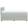 vidaXL Κρεβάτι Boxspring με Στρώμα Ανοιχτό Γκρι 140x190 εκ. Βελούδινο