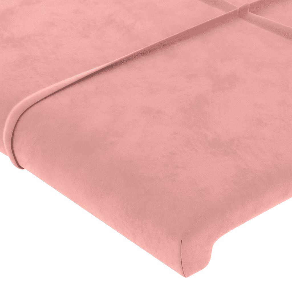 vidaXL Κρεβάτι Boxspring με Στρώμα Ροζ 160x200 εκ. Βελούδινο