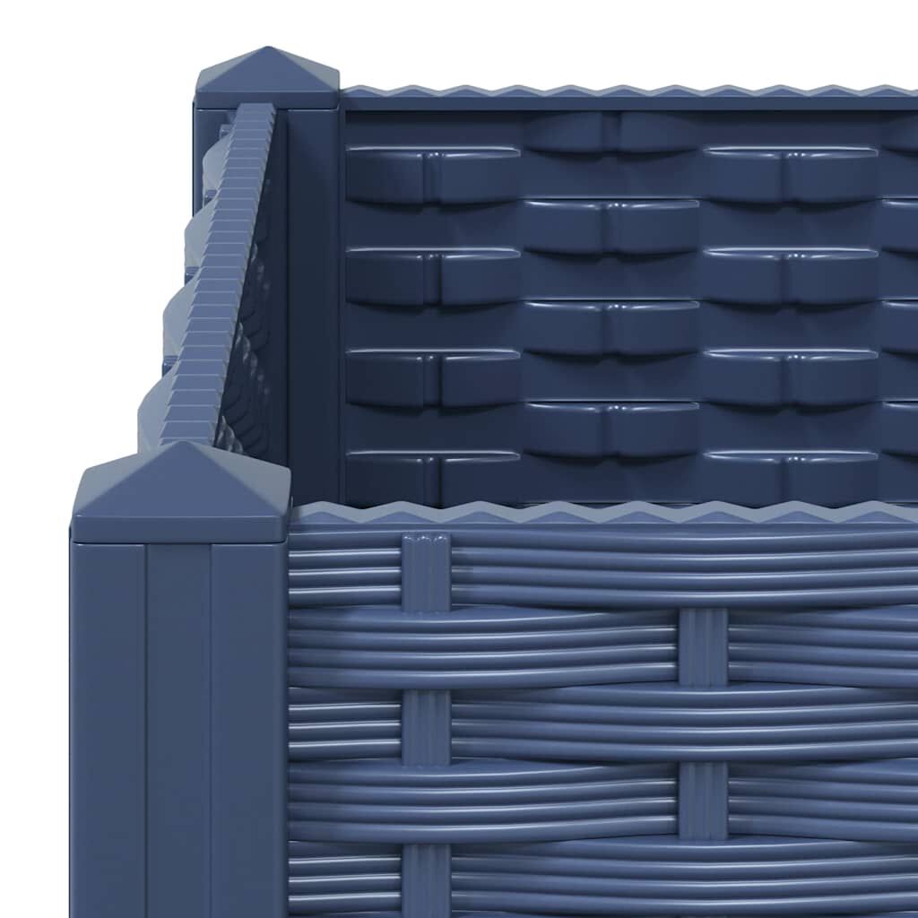 vidaXL Ζαρντινιέρα 40 x 40 x 23 εκ. από Πολυπροπυλένιο