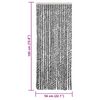 vidaXL Σήτα Εντόμων Γκρι/Μαύρη/Λευκή 56x185 εκ. από Σενίλ