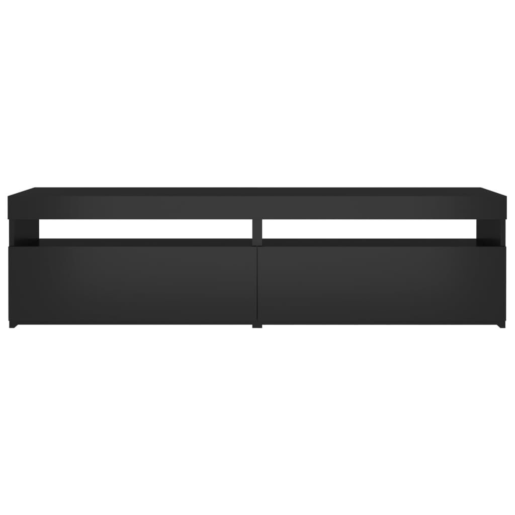 vidaXL Έπιπλα Τηλεόρασης με LED 2 τεμ. Μαύρα 75 x 35 x 40 εκ.