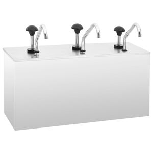 vidaXL Διανεμητής Σάλτσας 3 x 3,5 Λίτρα από Ανοξείδωτο Ατσάλι