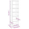 vidaXL Παπουτσοθήκη Γκρι Sonoma 27,5x27x102 εκ. από Επεξεργασμένο Ξύλο