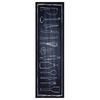 vidaXL Χαλί Κουζίνας Toile Μαύρο 300 x 60 εκ Βελούδο