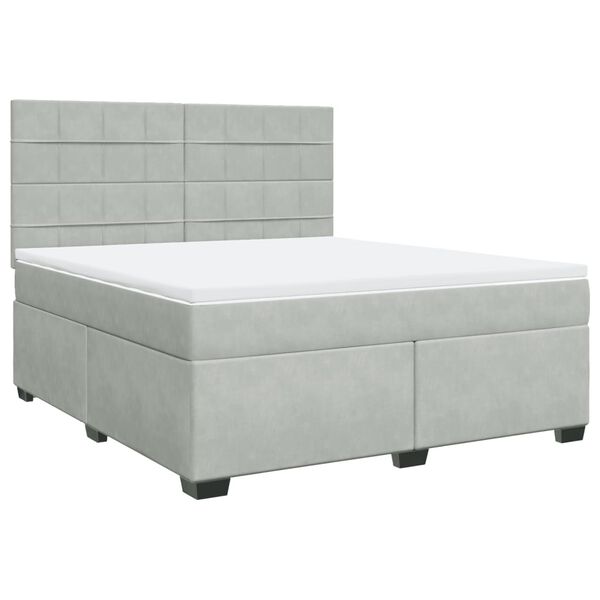 vidaXL &Kappa;&rho;&epsilon;&beta;ά&tau;&iota; Boxspring &mu;&epsilon; &Sigma;&tau;&rho;ώ&mu;&alpha; &Alpha;&nu;&omicron;&iota;&chi;&tau;ό &Gamma;&kappa;&rho;&iota; 180x200 &epsilon;&kappa;. &Beta;&epsilon;&lambda;&omicron;ύ&delta;&iota;&nu;&omicron;