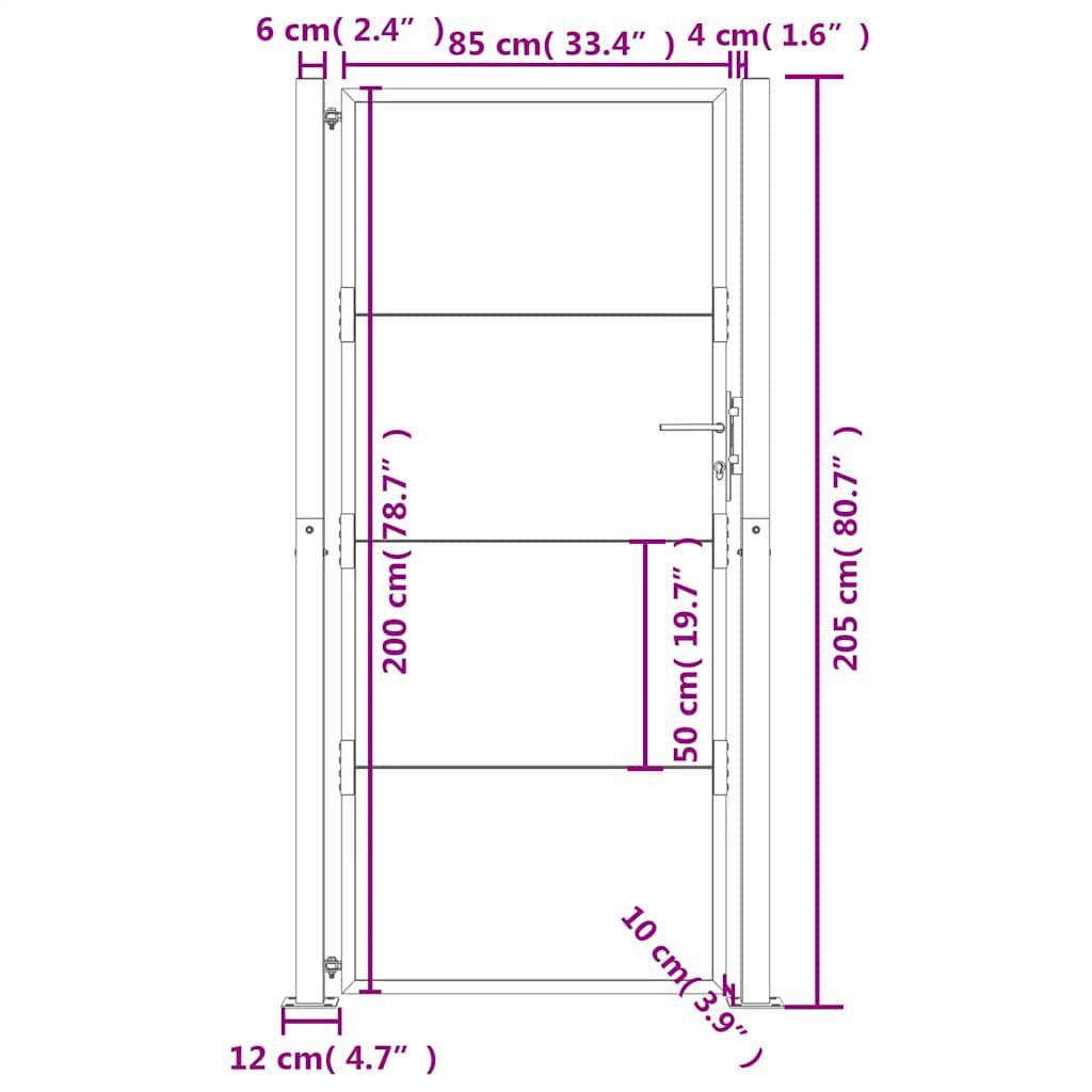vidaXL Πύλη Κήπου 105 x 205 εκ. από Ατσάλι Corten