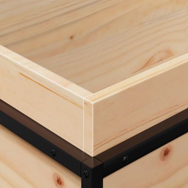 vidaXL Ζαρντινιέρα Λευκή 60x40x50 εκ από Μασίφ Ξύλο Πεύκου