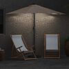 vidaXL Ομπρέλα Κήπου Taupe 294 x 150 x 223 εκ ύφασμα
