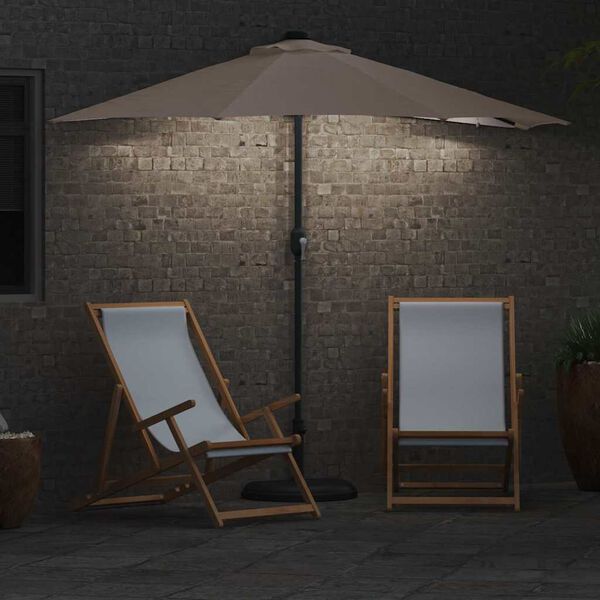 vidaXL Ομπρέλα Κήπου Taupe 294 x 150 x 223 εκ ύφασμα