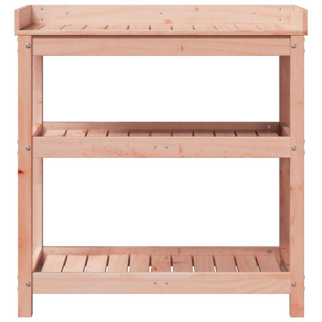 vidaXL Τραπέζι Κηπουρικής με Ράφια 82,5x45x86,5 εκ. Μασίφ Ψευδότσουγκα