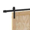 vidaXL Συρόμενη Πόρτα Φυσικό και μαύρο 78 x 202 εκ.