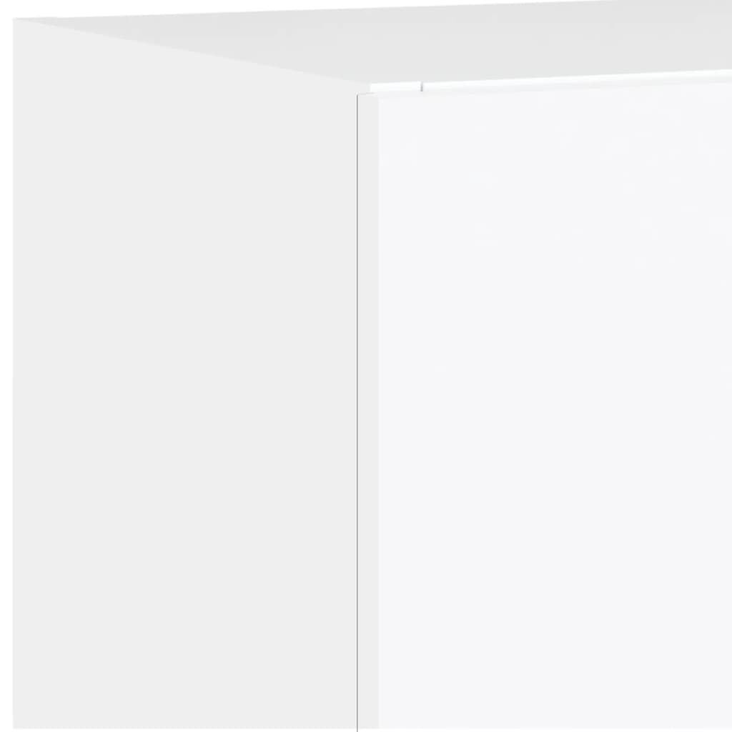 vidaXL Έπιπλο Τοίχου Τηλεόρασης με LED Λευκό 40,5x35x80 εκ.