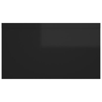 vidaXL Ραφιέρα Τοίχου Γυαλιστερό Μαύρο 102x30x17 εκ. από Μοριοσανίδα