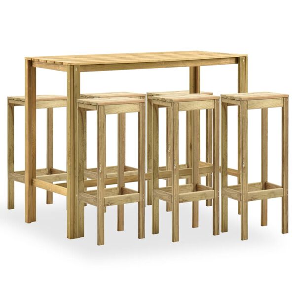 vidaXL &Sigma;&epsilon;&tau; &Epsilon;&pi;ί&pi;&lambda;&omega;&nu; &Mu;&pi;&alpha;&rho; &Kappa;ή&pi;&omicron;&upsilon; 7 &tau;&epsilon;&mu;. &Pi;&rho;ά&sigma;&iota;&nu;&omicron; &Epsilon;&mu;&pi;&omicron;&tau;&iota;&sigma;&mu;έ&nu;&omicron; &Xi;ύ&lambda;&omicron; &Pi;&epsilon;ύ&kappa;&omicron;&upsilon;