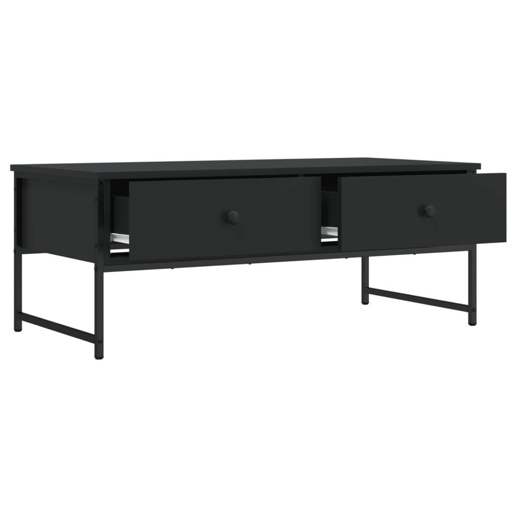 vidaXL Τραπεζάκι Σαλονιού Μαύρο 101 x 49 x 39,5 εκ. από Επεξεργ. Ξύλο